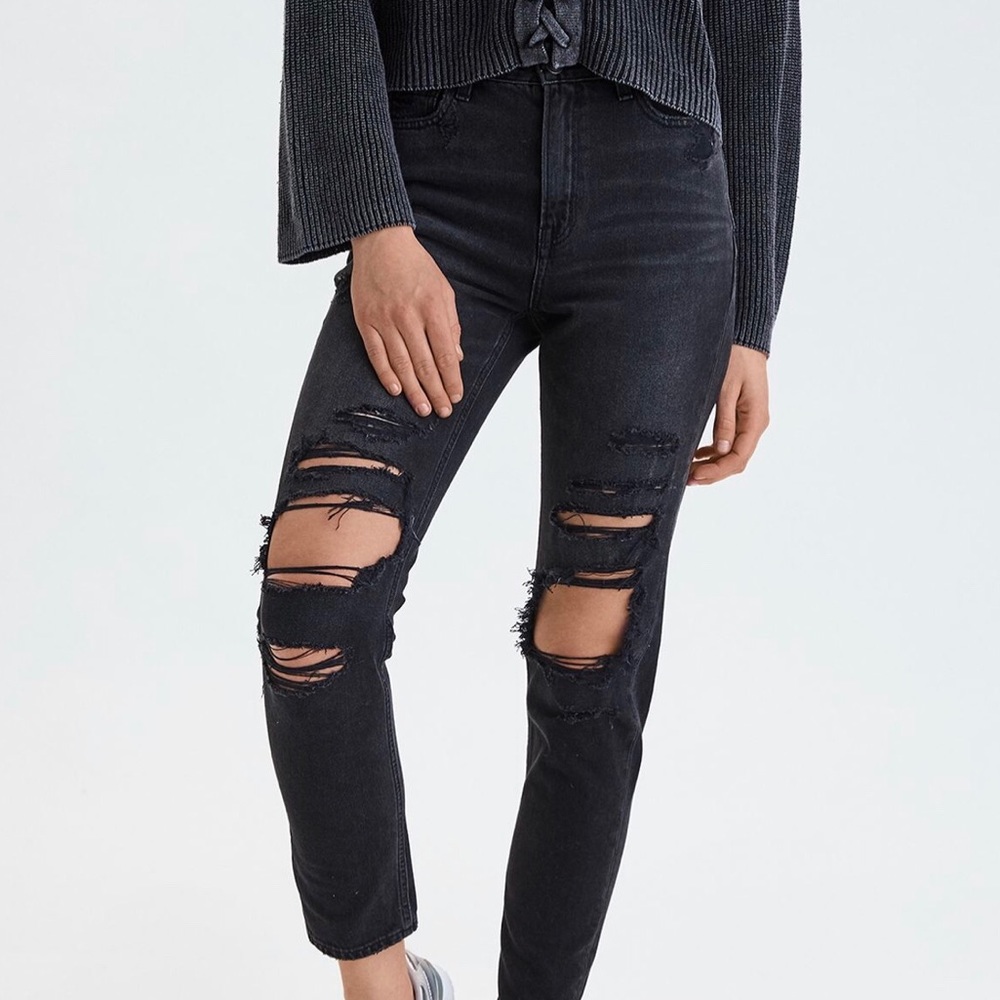 Distressed Mom Jeans